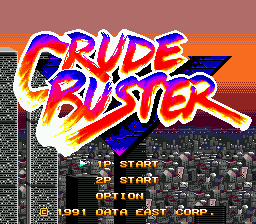 Crude Buster Title Screen